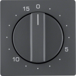 16326086 Centre plate for mechanical timer Berker Q.1/Q.3/Q.7/Q.9, anthracite velvety,  lacquered