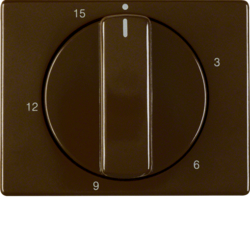 16340001 Centre plate for mechanical timer Berker Arsys,  brown glossy