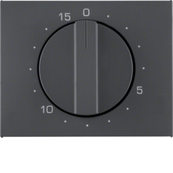 16347106 Centre plate for mechanical timer Berker K.1, anthracite matt,  lacquered