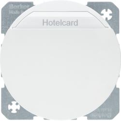 16402089 Relay switch with centre plate for hotel card Berker R.1/R.3/R.8, polar white glossy