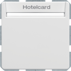 16406099 Relay switch with centre plate for hotel card Berker Q.1/Q.3/Q.7/Q.9, polar white velvety