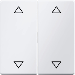 16446089 Rocker 2gang with imprinted arrows symbol Berker Q.1/Q.3/Q.7/Q.9, polar white velvety
