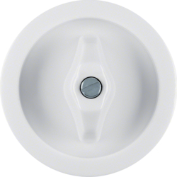 1647 Centre plate with toggle Serie 1930, polar white glossy