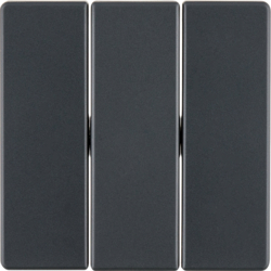 16656086 Rocker 3gang Berker Q.1/Q.3/Q.7/Q.9, anthracite velvety,  lacquered