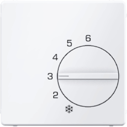 16706089 Centre plate for thermostat with setting knob,  Berker Q.1/Q.3/Q.7/Q.9, polar white velvety