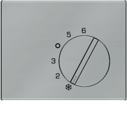 16707104 Centre plate for thermostat with setting knob,  Berker K.5, stainless steel matt,  lacquered