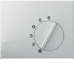 16707109 Centre plate for thermostat with setting knob,  Berker K.1, polar white glossy