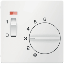 16716089 Centre plate for thermostat pivoted,  Setting knob,  Berker Q.1/Q.3/Q.7/Q.9, polar white velvety