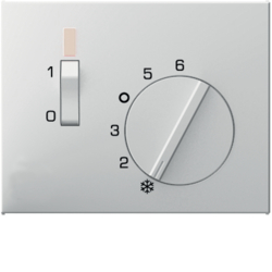 16717109 Centre plate for thermostat pivoted,  Setting knob,  Berker K.1, polar white glossy