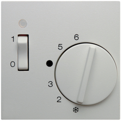 16718989 Centre plate for thermostat pivoted,  Setting knob,  Berker S.1/B.3/B.7, polar white glossy