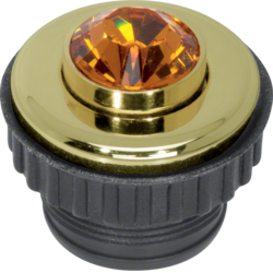 19650203 Push-button Topaz Berker TS Crystal,  gold glossy