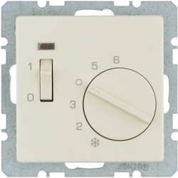 20316082 Temperature controller,  NC contact,  with centre plate,  24 V AC/DC with rocker switch
