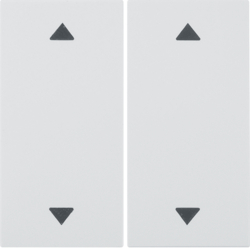 24121289 Rocker 2gang with imprinted arrows symbol for EnOcean radio wall-transmitter module Berker S.1/B.3/B.7, polar white glossy