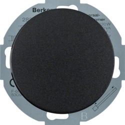 28342045 Drehdimmer mit Zentralstück (R,  L,  C) Softrastung,  Serie R.classic,  schwarz glänzend