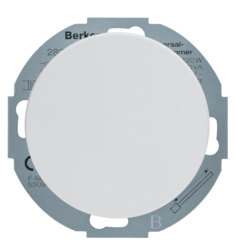 28342089 Universal rotary dimmer with centre plate (R,  L,  C) Soft-lock,  Serie R.classic,  polar white glossy
