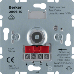 289610 1 - 10 V Tast-Drehpotenziometer,  Schließer Softrastung,  Lichtsteuerung