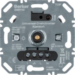 296110 Universal rotary dimmer (R,  L,  C,  LED) with soft-lock,  Light control