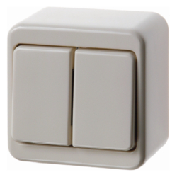 300540 Series switch surface-mounted Surface-mounted,  white glossy