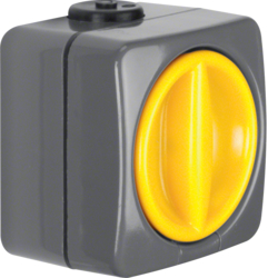 3045 Surface-mounted rotary switch series Isopanzer IP66, dark grey/yellow