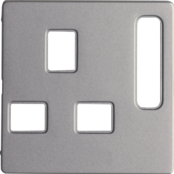 3313076084 Centre plate for socket outlets,  British Standard,  can be switched off Berker Q.1/Q.3/Q.7/Q.9