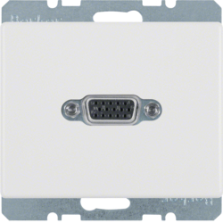 3315400069 VGA socket outlet Berker Arsys,  polar white glossy