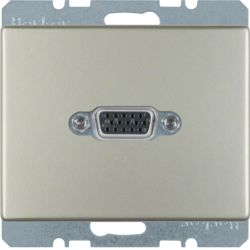 3315409004 VGA socket outlet Berker Arsys,  stainless steel matt,  lacquered