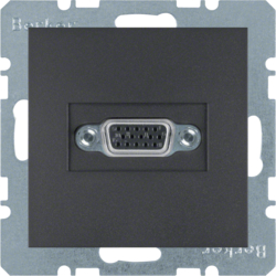 3315411606 VGA Steckdose mit Schraub-Liftklemmen,  Berker S.1/B.3/B.7, anthrazit matt