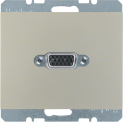 3315417004 VGA socket outlet with screw-in lift terminals,  Berker K.5, stainless steel matt,  lacquered