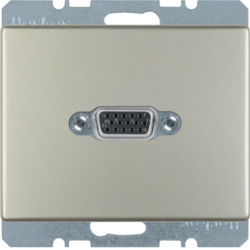 3315419004 VGA socket outlet with screw-in lift terminals,  Berker Arsys,  stainless steel matt,  lacquered