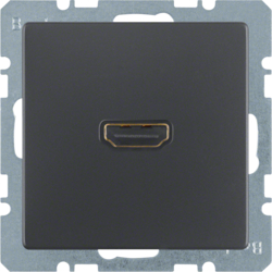 3315426086 High definition socket outlet Berker Q.1/Q.3/Q.7/Q.9, anthracite velvety,  lacquered
