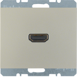 3315427004 High definition socket outlet Berker K.5, stainless steel matt,  lacquered