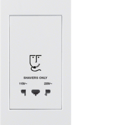 3344767009 Socket outlet without earthing contact for razors with screw terminals