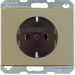 41140001 SCHUKO socket outlet with screw-in lift terminals,  Berker Arsys,  light bronze matt,  aluminium lacquered