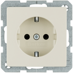 41236082 SCHUKO socket outlet with enhanced touch protection,  with screw-in lift terminals