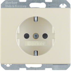 41350002 SCHUKO socket outlet with enhanced touch protection,  Screw-in lift terminals,  Berker Arsys,  white glossy