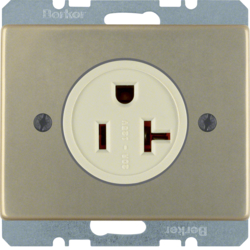 41699011 Socket outlet with earthing contact USA/CANADA NEMA 5-20 R with screw terminals,  Berker Arsys,  light bronze matt,  lacquered