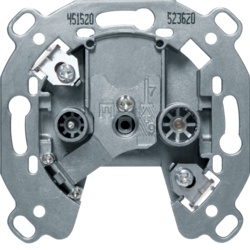 451520 Aerial socket 2hole throughpass socket,  20 dB Communication technology