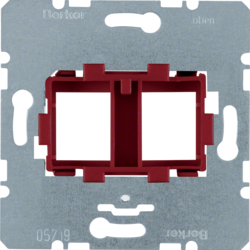 454101 Supporting plate with red mounting device 2gang for modular jacks Communication technology