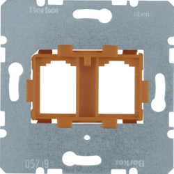 454109 Supporting plate with orange mounting device 2gang for modular jacks Communication technology