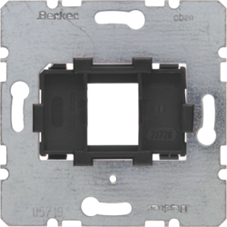 454201 Supporting plate with black mounting device 1gang for modular jack Communication technology