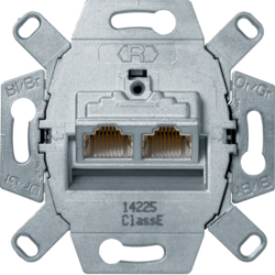 455501 FCC socket outlet 8/8pole shielded,  cat.5e/class E Communication technology