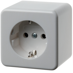 470049 SCHUKO socket outlet surface-mounted Surface-mounted,  polar white glossy