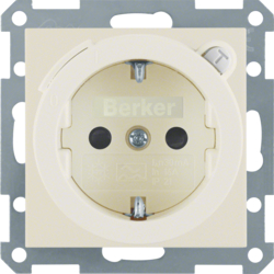 47088982 SCHUKO socket outlet with residual current circuit-breaker enhanced contact protection,  Berker S.1/B.3/B.7, white glossy