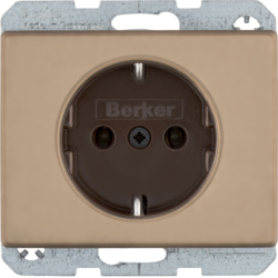 47140001 SCHUKO socket outlet Berker Arsys,  light bronze matt,  aluminium lacquered