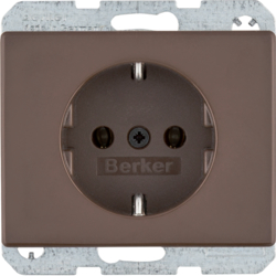 47150001 SCHUKO socket outlet Berker Arsys,  brown glossy