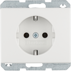 47150069 SCHUKO socket outlet Berker Arsys,  polar white glossy