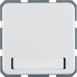 471909 SCHUKO socket outlet with hinged cover Labelling field,  Splash-protected flush-mounted IP44, polar white glossy