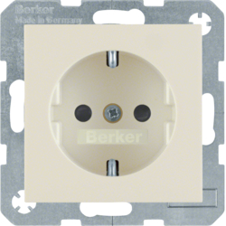 47238982 SCHUKO socket outlet with enhanced touch protection,  Berker S.1/B.3/B.7, white glossy