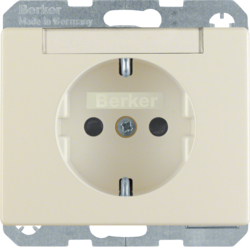 47380002 SCHUKO socket outlet with labelling field,  enhanced contact protection,  Berker Arsys,  white glossy