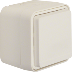 47403512 SCHUKO socket outlet with hinged cover surface-mounted Berker W.1, polar white matt